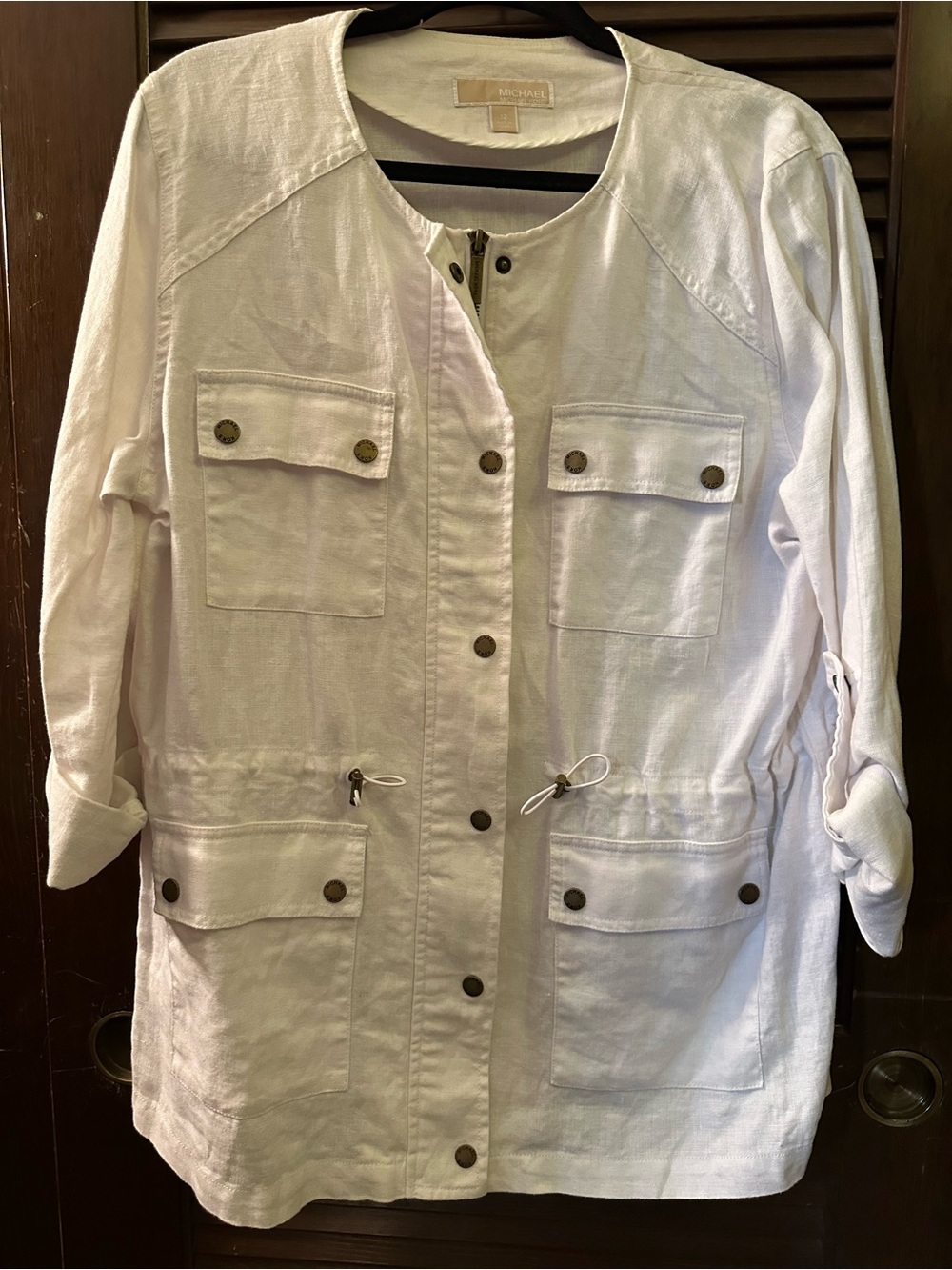 Michael Kors White Utility Anorak Jacket